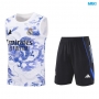 Camiseta futbol Entrenamiento Sin Mangas Real Madrid + Pantalón Corto 2025/26 Blanco/negro/Azul