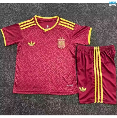 Maxikits Nuevas Camiseta futbol España Niño 2 estrellas Rojo 2026/27 por mayor