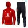 Chaqueta Chandal Con Capucha AC Milan 2024/25 rojo