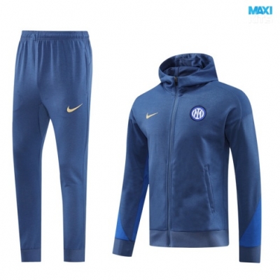 Chaqueta Chandal Con Capucha Inter Milan 2024/25 azul claro