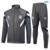 Chaqueta Chandal Real Madrid 2025/26 Gris oscuro/Blanco
