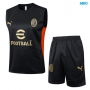 Camiseta futbol Entrenamiento Sin Mangas AC Milan + Pantalón Corto 2025/26 negro/rojo