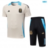 Camiseta futbol Argentina + Pantalón Corto 2024/25 de color crema