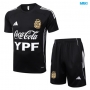 Camiseta futbol Argentina + Pantalón Corto 2025/26 negro/Blanco