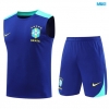 Camiseta futbol Entrenamiento Sin Mangas Brasil + Pantalón Corto 2024/25 Azul marino