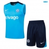 Camiseta futbol Entrenamiento Sin Mangas Chelsea + Pantalón Corto 2024/25 azul