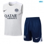 Camiseta futbol Entrenamiento Sin Mangas Inter Milan + Pantalón Corto 2025/26 Blanco/Azul marino