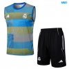 Camiseta futbol Entrenamiento Sin Mangas Real Madrid + Pantalón Corto 2025/26 Azul/verde/negro/Blanco