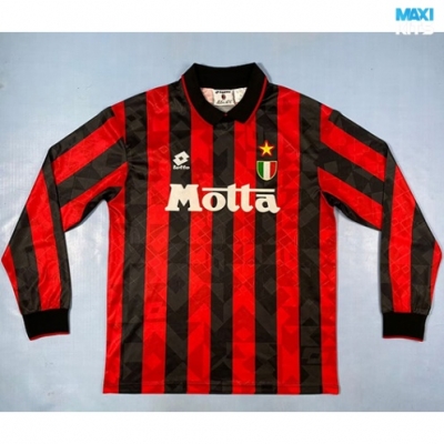 Camiseta futbol Retro AC Milan Primera Manga Larga 1994-95