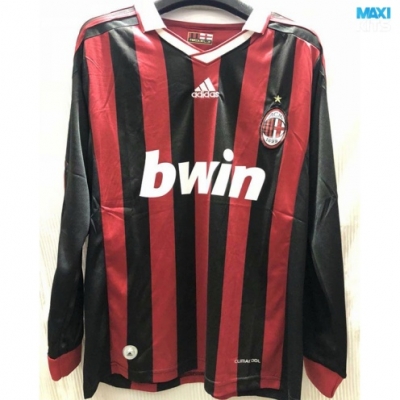 Camiseta futbol Retro AC Milan Manga Larga 2009