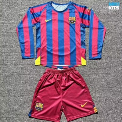 Camiseta futbol Retro Barcelona Niño ucl Primera Manga Larga 2005-06