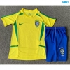 Camiseta futbol Retro Brasil Niño Primera 2002