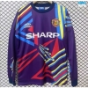 Camiseta futbol Retro Manchester United Portero Manga Larga Purpura 1992-93