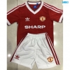 Camiseta futbol Retro Manchester United Niño Rojo 1984