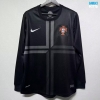 Camiseta futbol Retro Portugal Manga Larga Negro 12-13