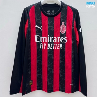 Camiseta futbol AC Milan Primera Manga Larga 2025/26