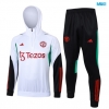 Chaqueta Chandal Con Capucha Manchester United 2024/25 Blanco