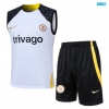 Camiseta futbol Entrenamiento Sin Mangas Chelsea + Pantalón Corto 2024/25 Blanco
