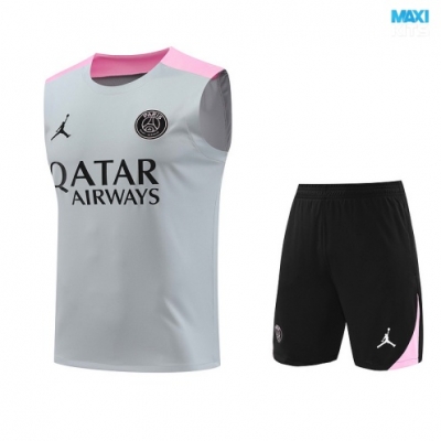 Camiseta futbol Entrenamiento Sin Mangas Paris PSG + Pantalón Corto 2024/25 albaricoque