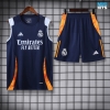 Camiseta futbol Entrenamiento Sin Mangas Real Madrid + Pantalón Corto 2024/25 Azul marino