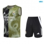 Camiseta futbol Entrenamiento Sin Mangas Real Madrid + Pantalón Corto 2025/26 verde/negro/Blanco