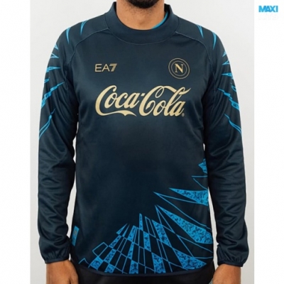 Camiseta futbol Napoli pre-match Manga Larga Azul marino 2025/26