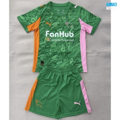 Camiseta futbol Derby County Niño Portero Verde 2025/26