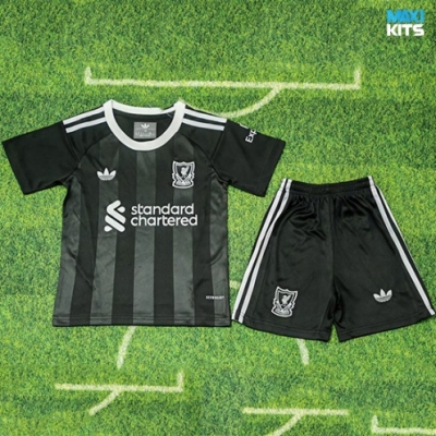 Camiseta futbol Liverpool Niño Portero Negro 2025/26