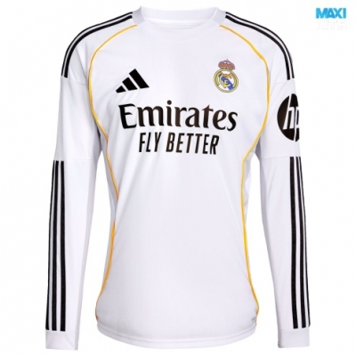 Camiseta futbol Real Madrid Primera Manga Larga 2025/26