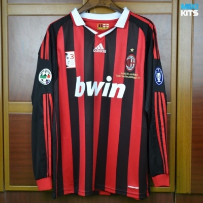 Camiseta futbol Retro AC Milan Primera Manga Larga 2009-10