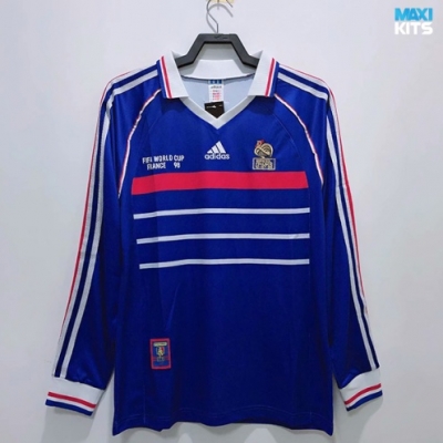 Camiseta futbol Retro Francia Primera Manga Larga 1998