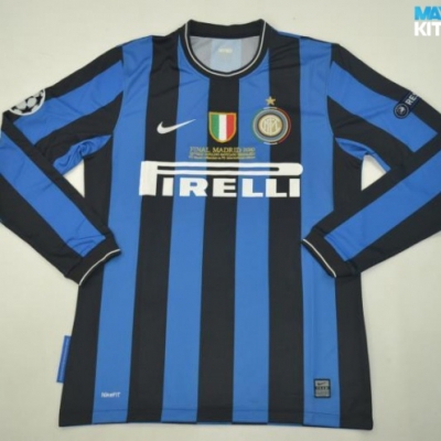 Camiseta futbol Retro Inter Milan Primera Manga Larga 2010