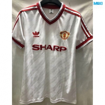 Camiseta futbol Retro Manchester United Segunda Blanco 1986