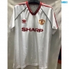 Camiseta futbol Retro Manchester United Segunda Blanco 1988