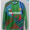 Camiseta futbol Retro Manchester United Portero Manga Larga Verde 1992-93