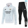 Chaqueta Chandal Con Capucha Real Madrid 2025/26 Blanco/negro