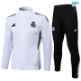 Chaqueta Chandal Real Madrid Niño 2025/26 Blanco/negro