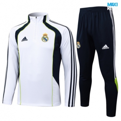 Chandal Real Madrid Niño 2025/26 Blanco/negro/verde
