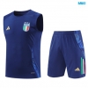 Camiseta futbol Entrenamiento Sin Mangas Italia + Pantalón Corto 2024/25 Azul marino