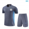 Camiseta futbol Manchester City + Pantalón Corto 2024/25 gris oscuro