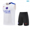 Camiseta futbol Entrenamiento Sin Mangas Paris PSG + Pantalón Corto 2025/26 Blanco/negro/Azul