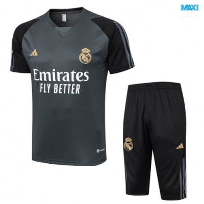 Camiseta futbol Real Madrid + Pantalón Corto 2024/25 gris