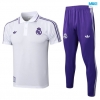 Camiseta futbol Polo Real Madrid 2025/26 Blanco/Violeta