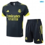 Camiseta futbol Real Madrid + Pantalón Corto 2025/26 Gris oscuro/AMARILLO