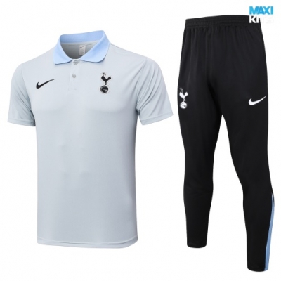 Camiseta futbol Polo Tottenham Hotspur 2024/25 gris claro