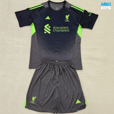 Camiseta futbol Liverpool Niño Portero Negro 2025/26