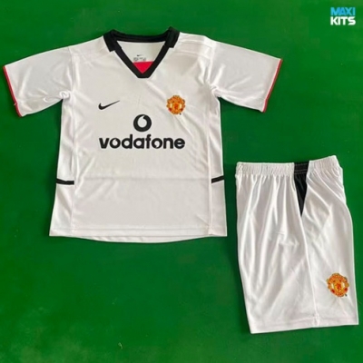 Camiseta futbol Retro Manchester United Niño Segunda 2002-03