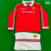 Camiseta futbol Retro Manchester United Niño Primera Manga Larga 98-99