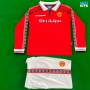 Camiseta futbol Retro Manchester United Niño Primera Manga Larga 98-99