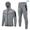 Chaqueta Chandal Con Capucha Barcelona 2024/25 gris